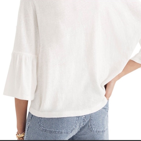 NWT Madewell flare sleeve tee in ivory. S - Picture 6 of 8